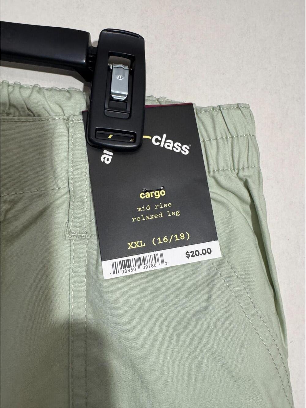 Art Class Girls Cargo Mid Rise Relaxed Leg Pants Size XXL (16/18) Green NWT - Picture 2 of 3